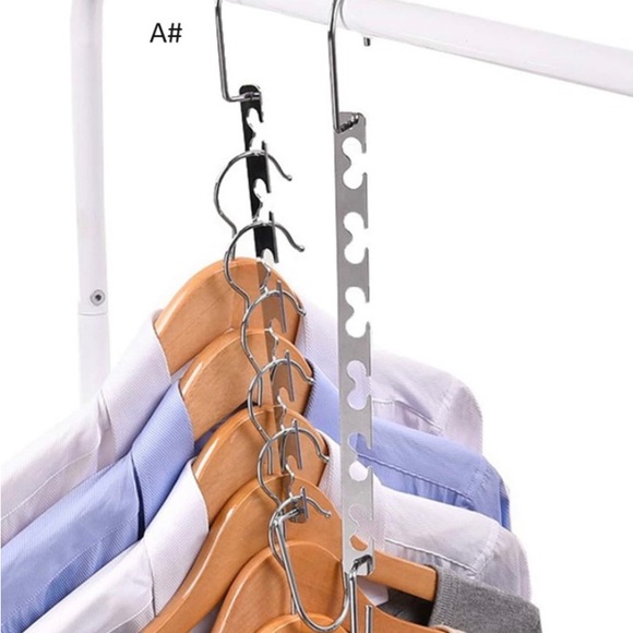 Space saving hanging metallic rod (vertical closet hanging) - Picture 3 of 4